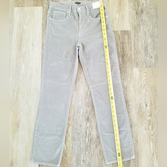 J. Crew Women's Stretch Corduroy Vintage Slim Straight Pants High Rise NWT Grey - Picture 12 of 16